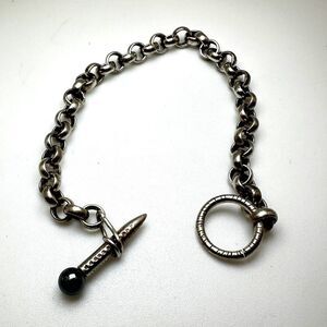 Unisex thick cable link sterling silver bracelet!